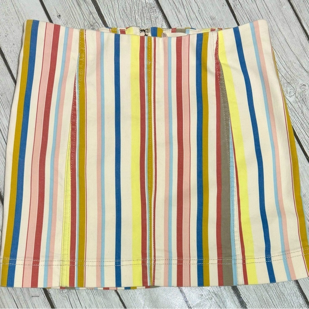 Altar’d State Mini Skirt Striped Colorful size M